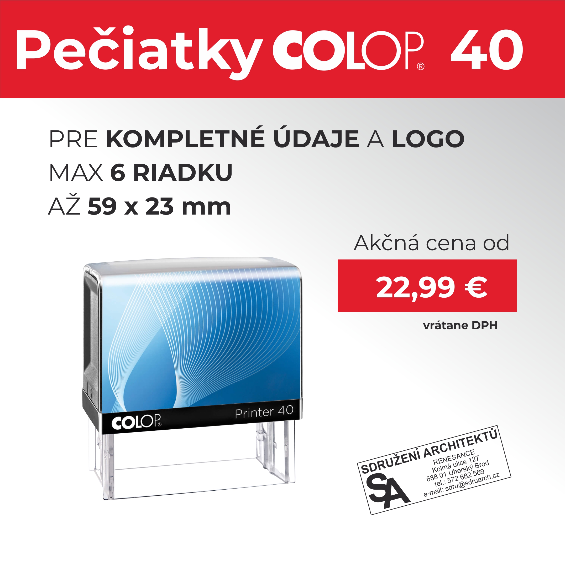 Kancelářské razítko Colop printer 40